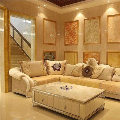 Decorazione in lastre di marmo UV per interni